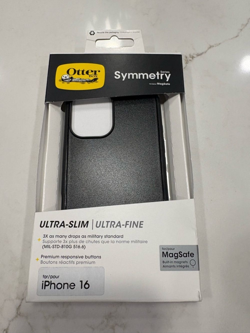 OtterBox Symmetry Series Ultra-Slim iPhone 16 Case - Black